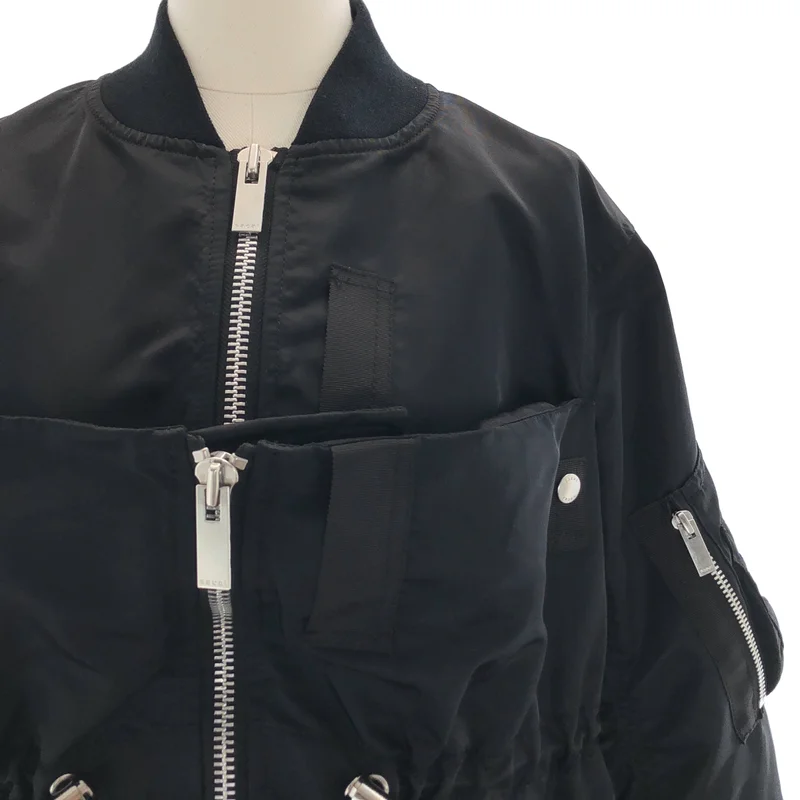 sacai / サカイ | NYLON TWILl BLOUSON MA‐1 ナイロン ツイル ブルゾン ジャケット | 3 | レディース