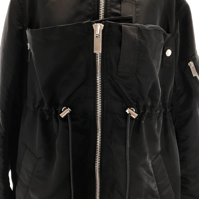 sacai / サカイ | NYLON TWILl BLOUSON MA‐1 ナイロン ツイル ブルゾン ジャケット | 3 | レディース