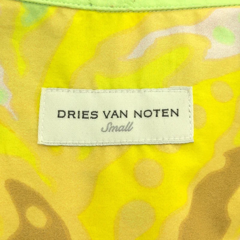 DRIES VAN NOTEN / ドリスヴァンノッテン | コットン 総柄 ロング ボタンダウン シャツワンピース | S | レディース