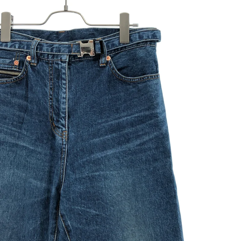 sacai / サカイ | 2023SS | Straight Denim Pants / ベルテッド ストレートデニムパンツ | 2 | レディース