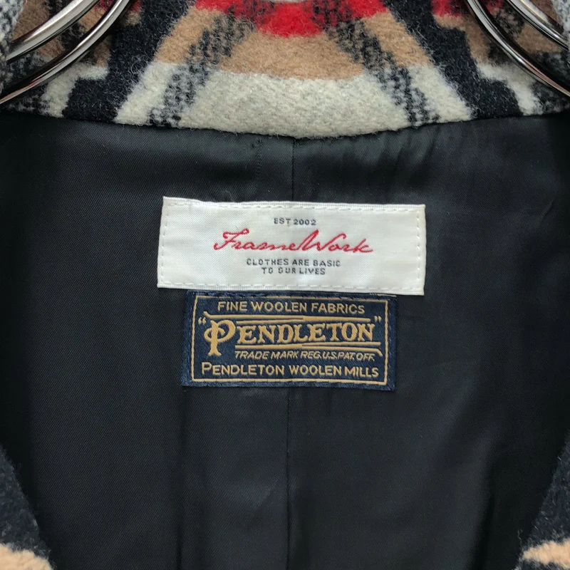 PENDLETON / ペンドルトン | Framework / 別注 ウール ネイティブ柄 オーバーコート |