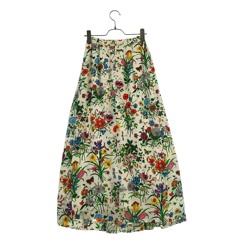 GUCCI / グッチ | シルクツイル フローラ プリーツスカート | 38 | レディース