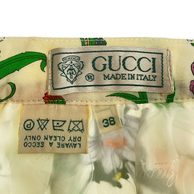 GUCCI / グッチ | シルクツイル フローラ プリーツスカート | 38 | レディース