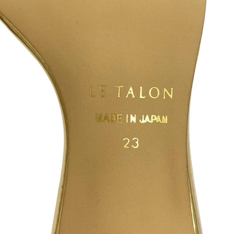 Le Talon / ルタロン | パテントレザー メタリック ストラップ ヒール パンプス | 23.0 | レディース