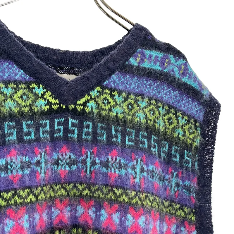 BEAMS / ビームス | SSZ / Digi Falsle Vest / ウール モヘヤ混 ディジフォールス ニットベスト | M | メンズ