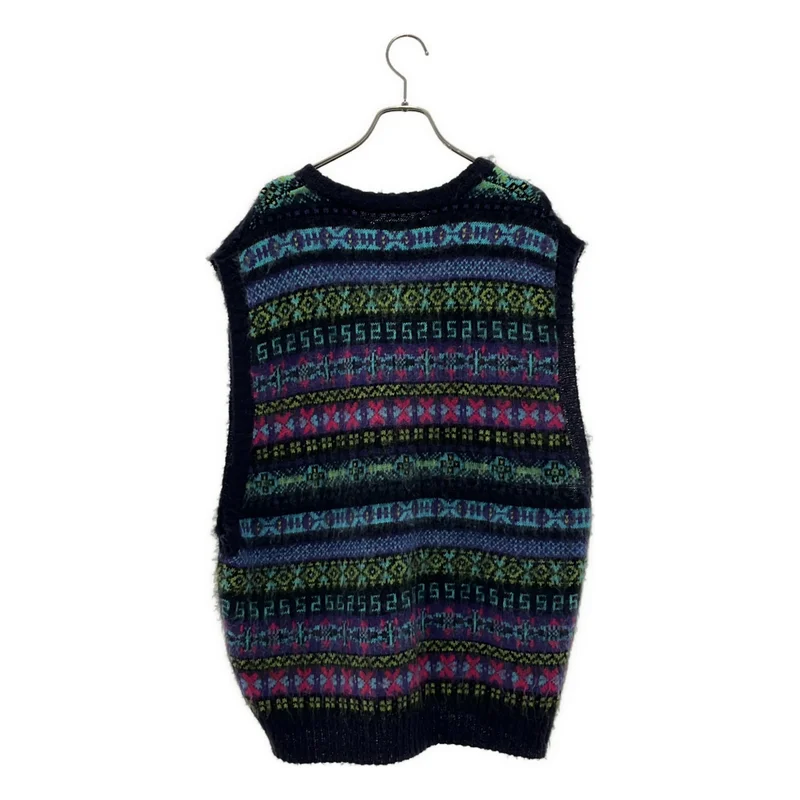 BEAMS / ビームス | SSZ / Digi Falsle Vest / ウール モヘヤ混 ディジフォールス ニットベスト | M | メンズ