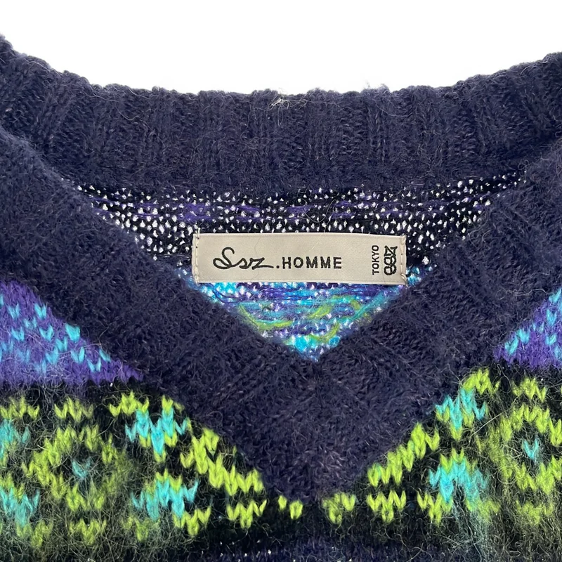 BEAMS / ビームス | SSZ / Digi Falsle Vest / ウール モヘヤ混 ディジフォールス ニットベスト | M | メンズ