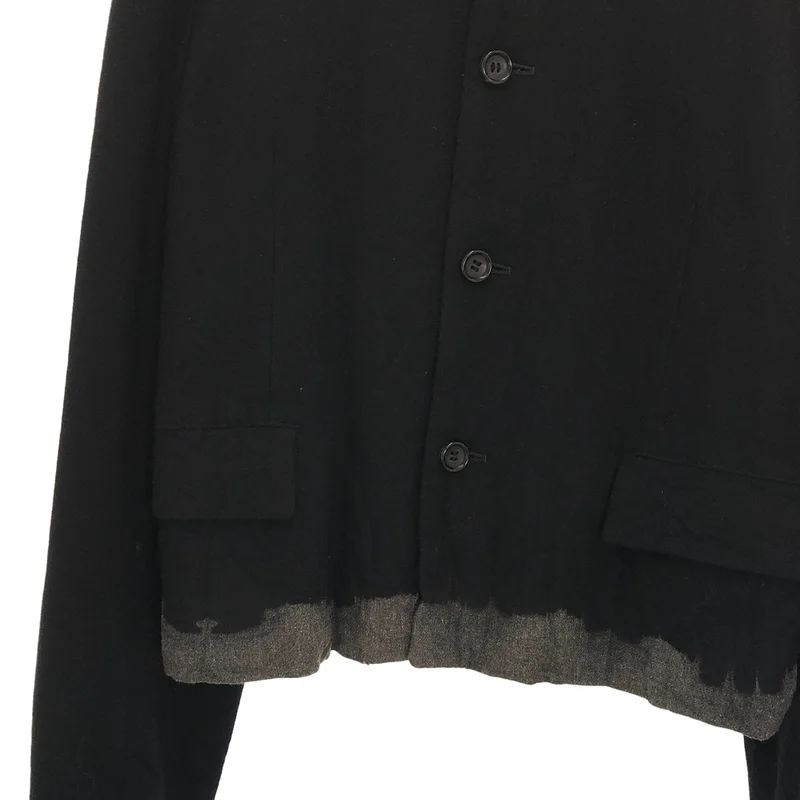 COMME des GARCONS COMME des GARCONS / コムコム | 2008AW | ウール ブリーチ加工 ラウンドカラージャケット | M | レディース