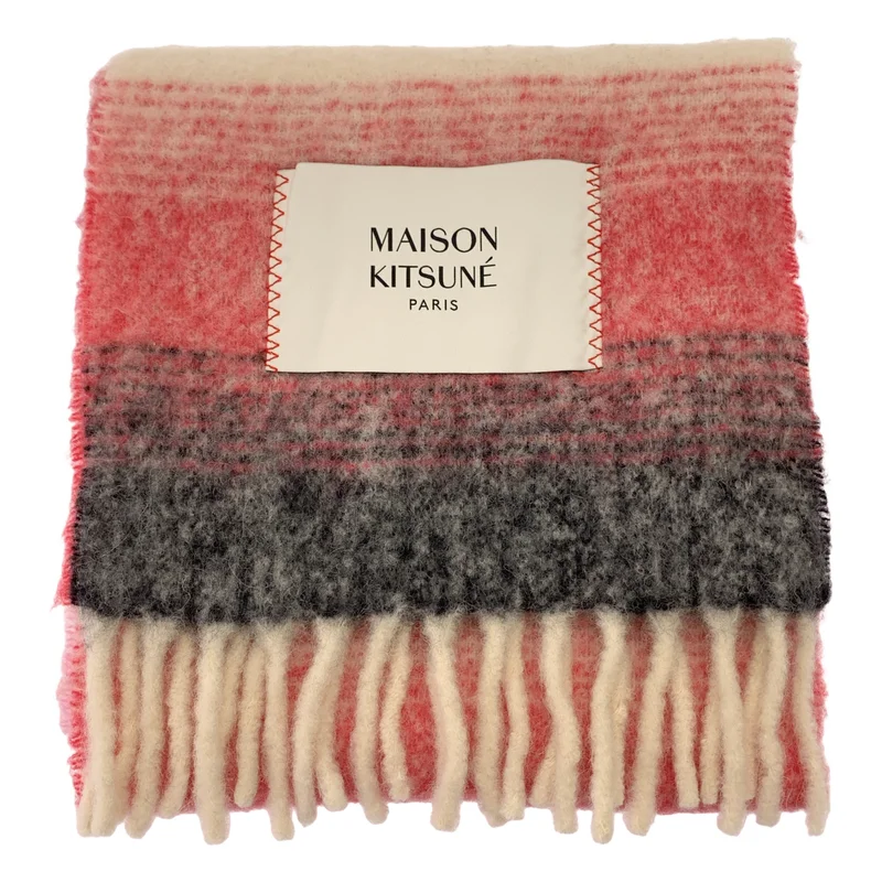MAISON KITSUNE / メゾンキツネ | GRADIENT FRINGED SCARF マフラー |
