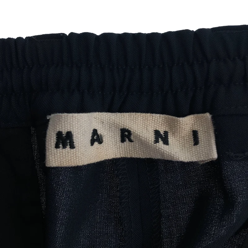 MARNI / マルニ | 2022SS | ウールギャバジン テーパードシャーリングパンツ | 48 | メンズ