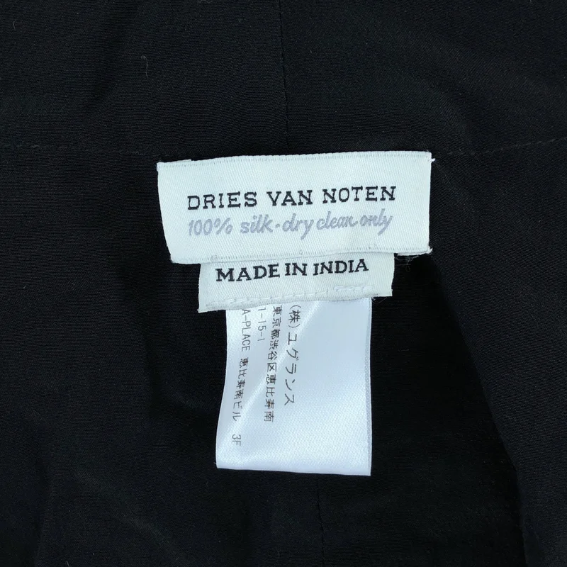 DRIES VAN NOTEN / ドリスヴァンノッテン | シルク100% エンブロイダリー タッセル ストール |