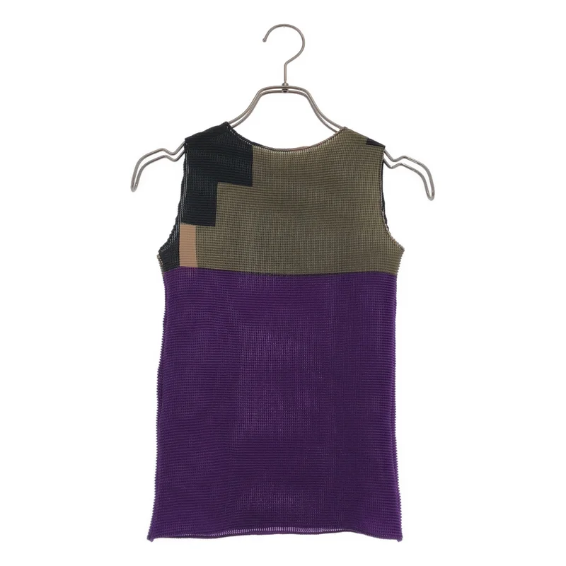 me ISSEY MIYAKE / ミーイッセイミヤケ | ワッフルプリーツ ノースリーブカットソー |