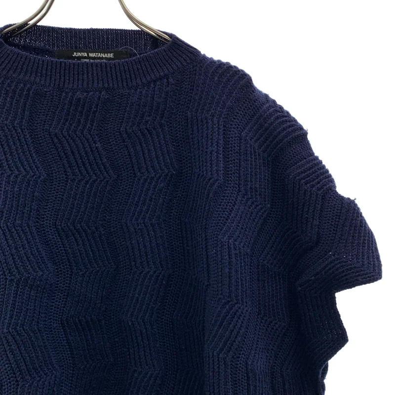 JUNYA WATANABE COMME des GARCONS / ジュンヤワタナベ | ウール ボックスシルエット ノースリーブ ニット | M | レディース