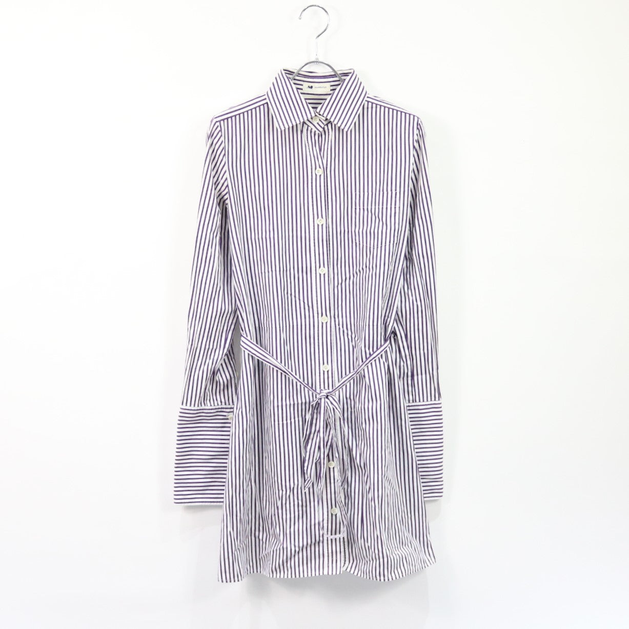 AQUASCUTUM / アクアスキュータム | ベルト付きストライプシャツ