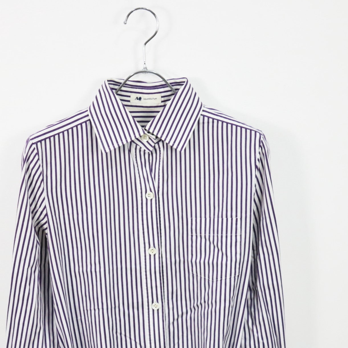 AQUASCUTUM / アクアスキュータム | ベルト付きストライプシャツ