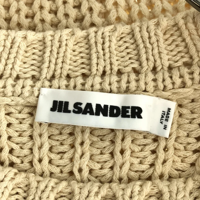 JIL SANDER / ジルサンダー | 2019SS | コットン ローゲージ プルオーバーニット | S | レディース