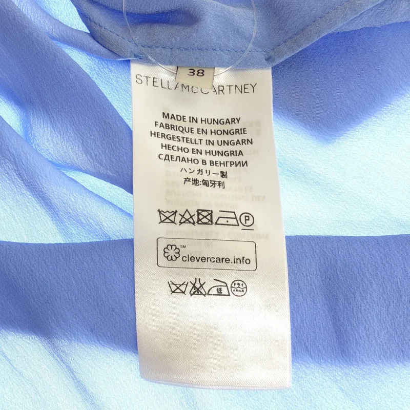 STELLA McCARTNEY / ステラマッカートニー | シルク バンドカラー プルオーバーシャツ | 38 | レディース