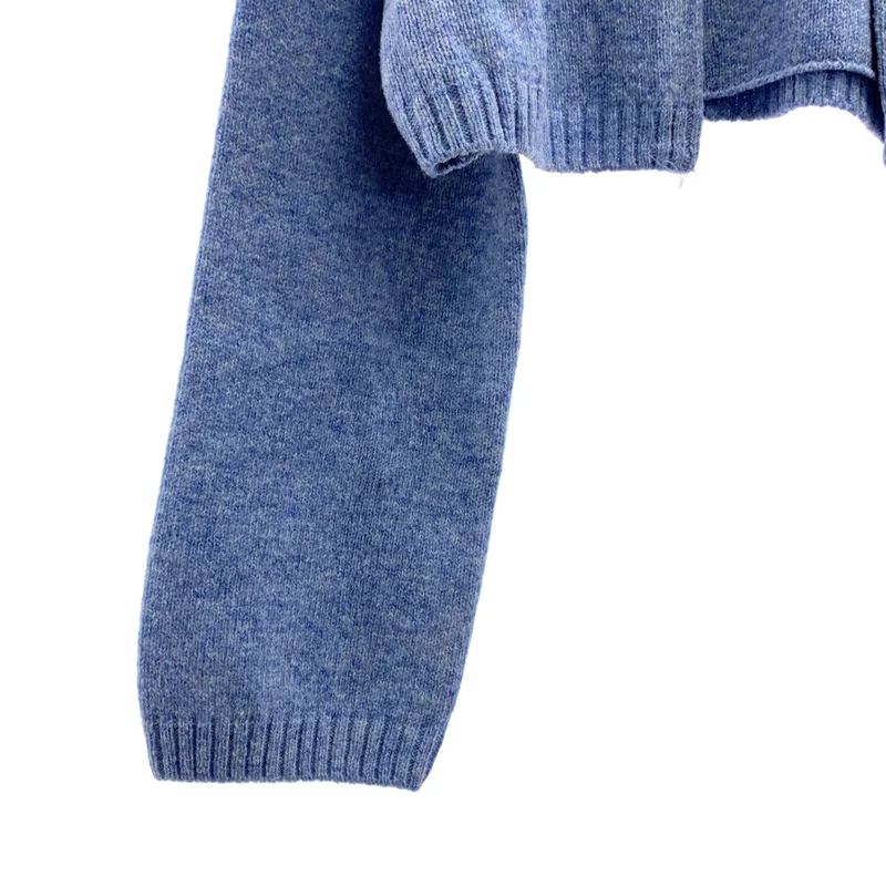 EENK / インク / |  ウール ヘンリーネック レイヤード ショートカーディガン | XS | レディース