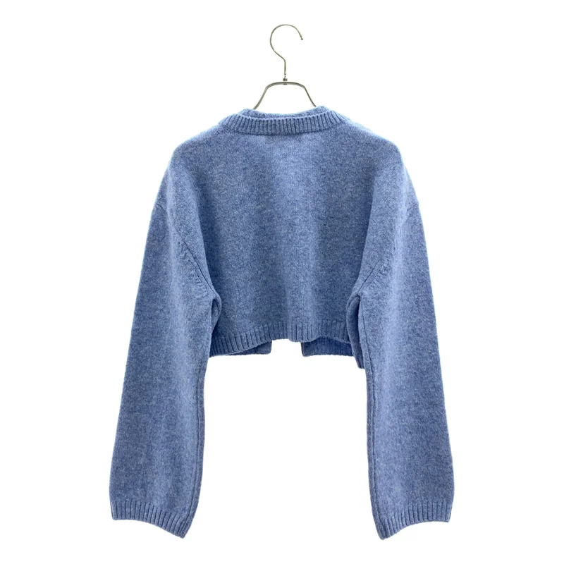 EENK / インク / |  ウール ヘンリーネック レイヤード ショートカーディガン | XS | レディース