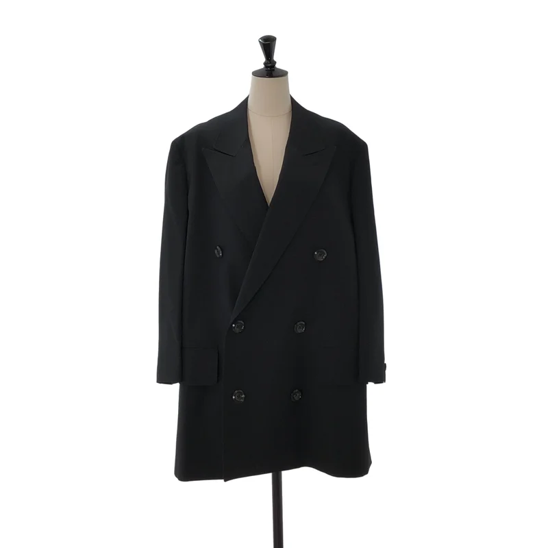 THE RERACS / ザリラクス | 2024AW | ウールギャバジン ダブルブレスト ロングテーラードジャケット | 38 | レディース