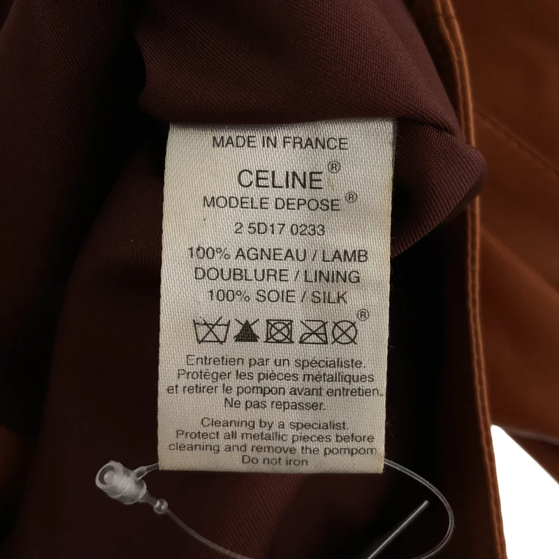 CELINE / セリーヌ | ラムレザーノーカラージャケット | 38 | レディース