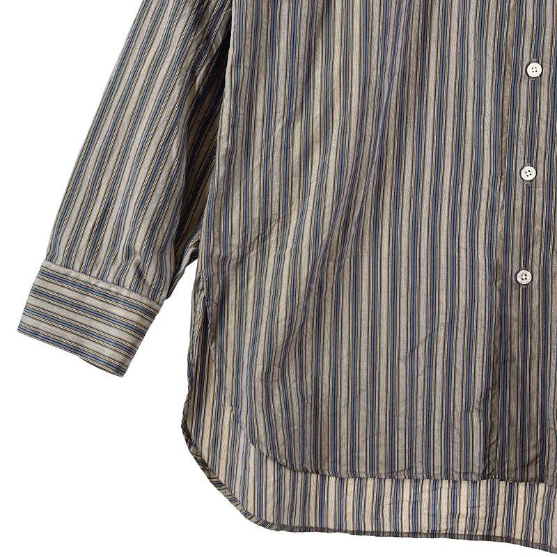 Cristaseya / クリスタセヤ | Salvatore Piccolo / サルヴァトーレピッコロ Mao Shirt ストライプ マオカラーシャツ | M | メンズ