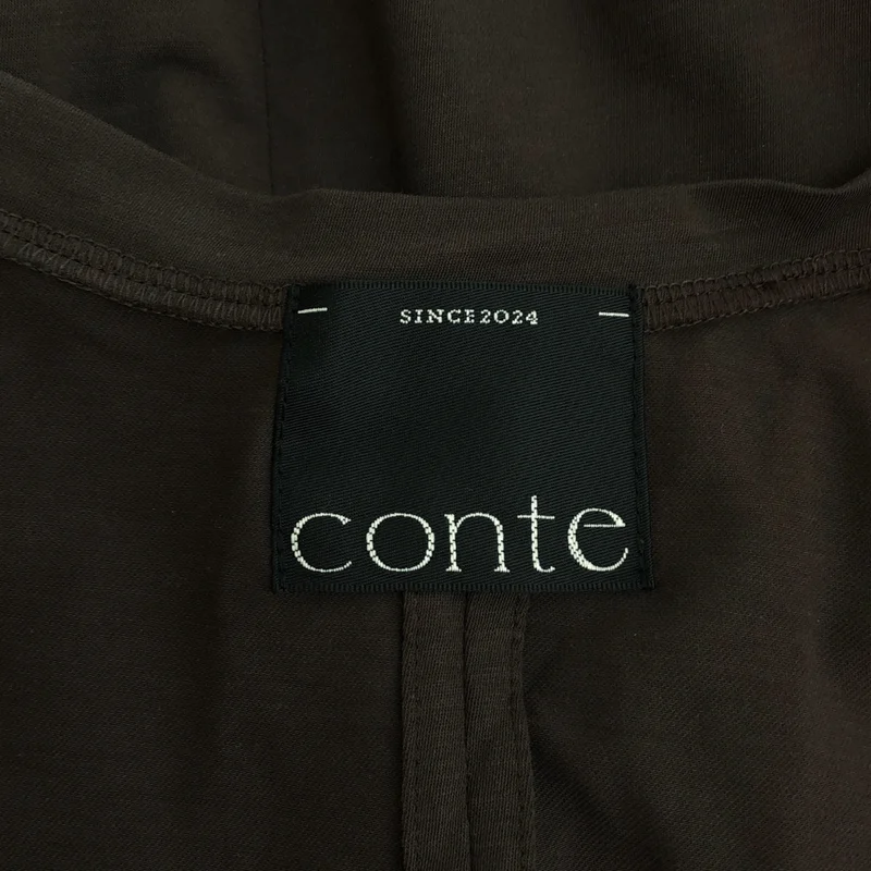 conte / コンテ | コットン ボタンレス ノースリーブ ロングカーディガン |