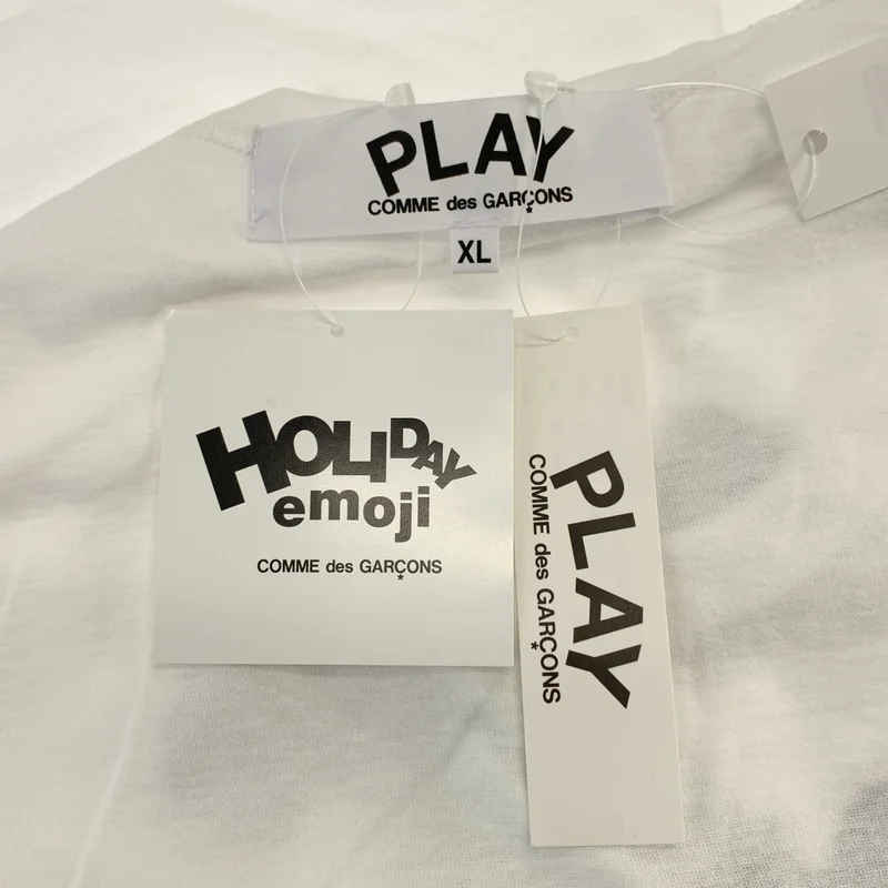 PLAY COMME des GARCONS / プレイコムデギャルソン | HOLIDAY emoji / ハートロゴ プリント Tシャツ カットソー | XL | メンズ