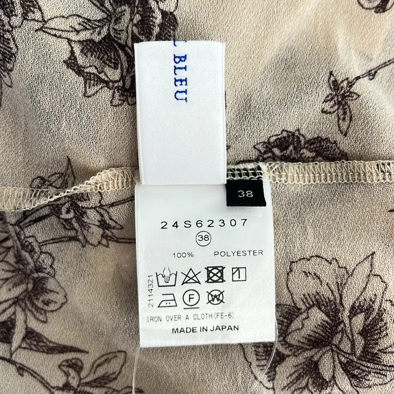 LE CIEL BLEU / ルシェルブルー | FLOWER TATTOO BODYSUIT / フラワー柄 シースルー カットソー | 38 | レディース