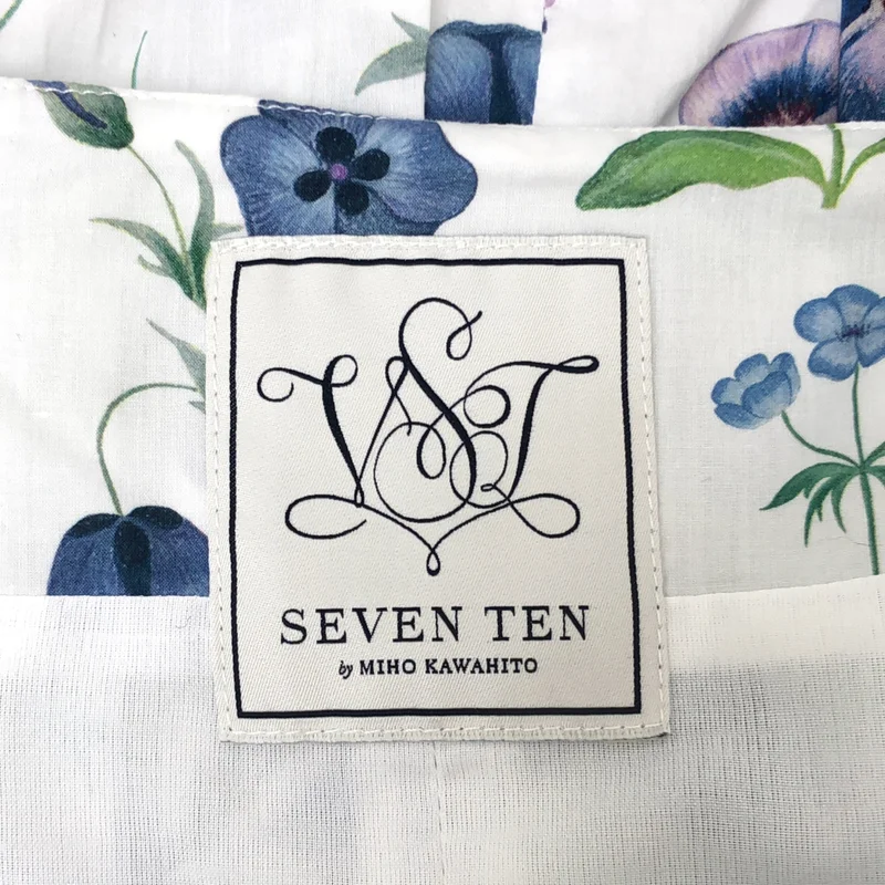 SEVEN TEN by MIHO KAWAHITO / セブンテンバイミホカワヒト | 総柄 ギャザー ボリューム ブラウス | S | レディース