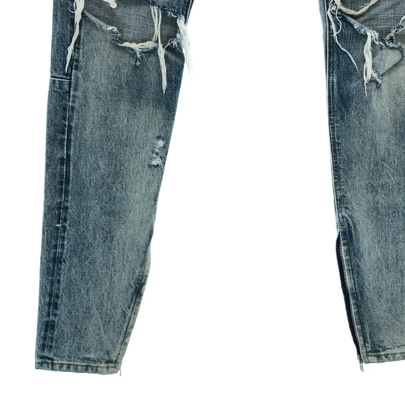 FEAR OF GOD / フィアオブゴッド | 2016AW | 4th Selvedge Denim / クラッシュ加工 サイドジップ スキニーデニム | 33 | メンズ