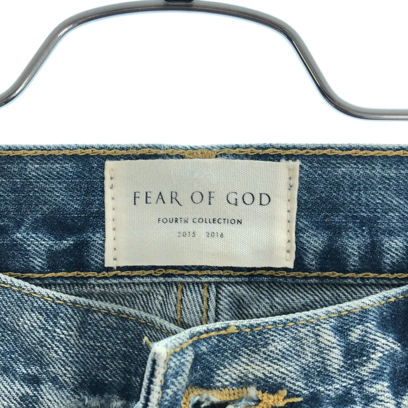 FEAR OF GOD / フィアオブゴッド | 2016AW | 4th Selvedge Denim / クラッシュ加工 サイドジップ スキニーデニム | 33 | メンズ