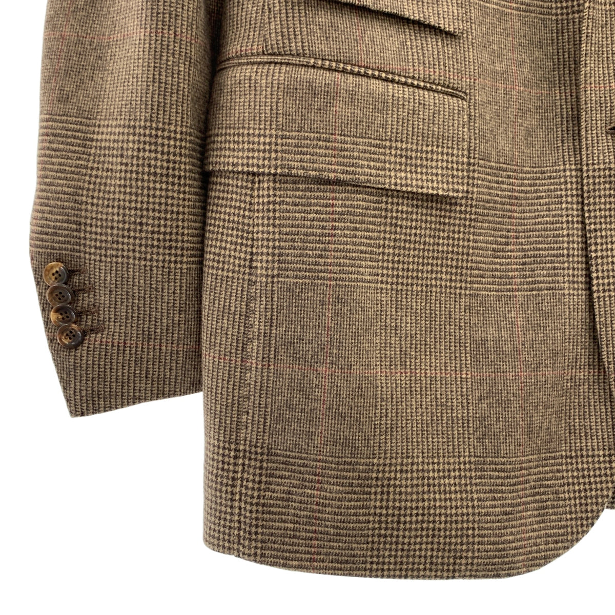 【美品】  Stile Latino / スティレラティーノ | AULE032 ウール グレンチェック 3B テーラードジャケット | 46 | ブラウン | メンズ 美品】 Stile Latino / スティレラティーノ | AULE032 ウール グレン