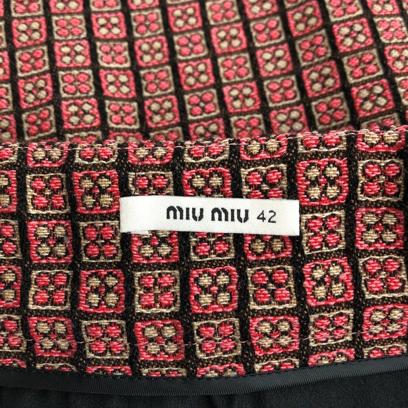 miu miu / ミュウミュウ | ジャガード フレアスカート | 42 | レディース