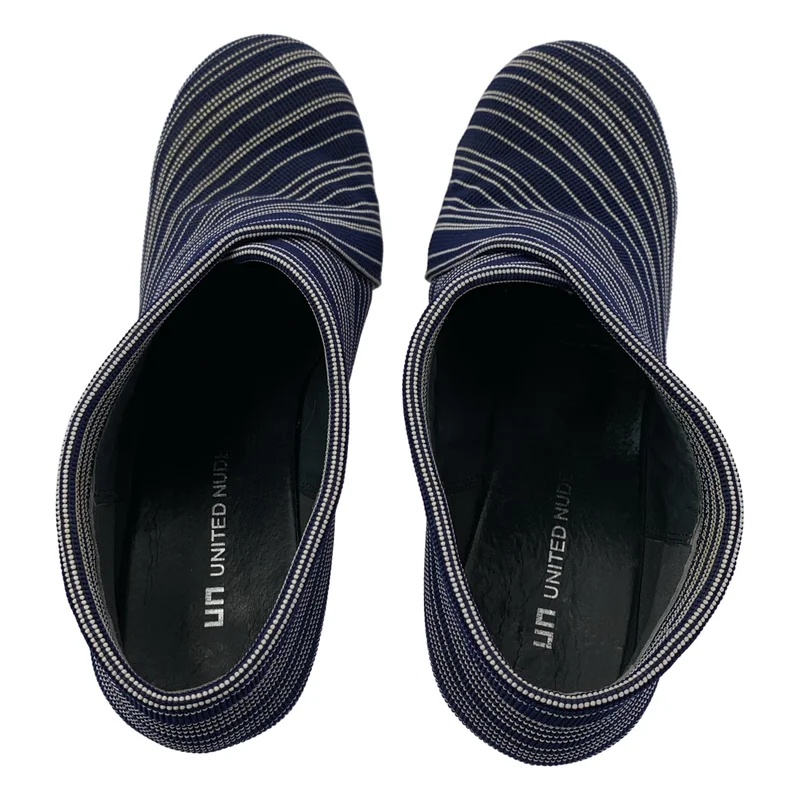 UNITED NUDE / ユナイテッドヌード | ロゴ ヒール ブーティ ショートブーツ | 40 | レディース