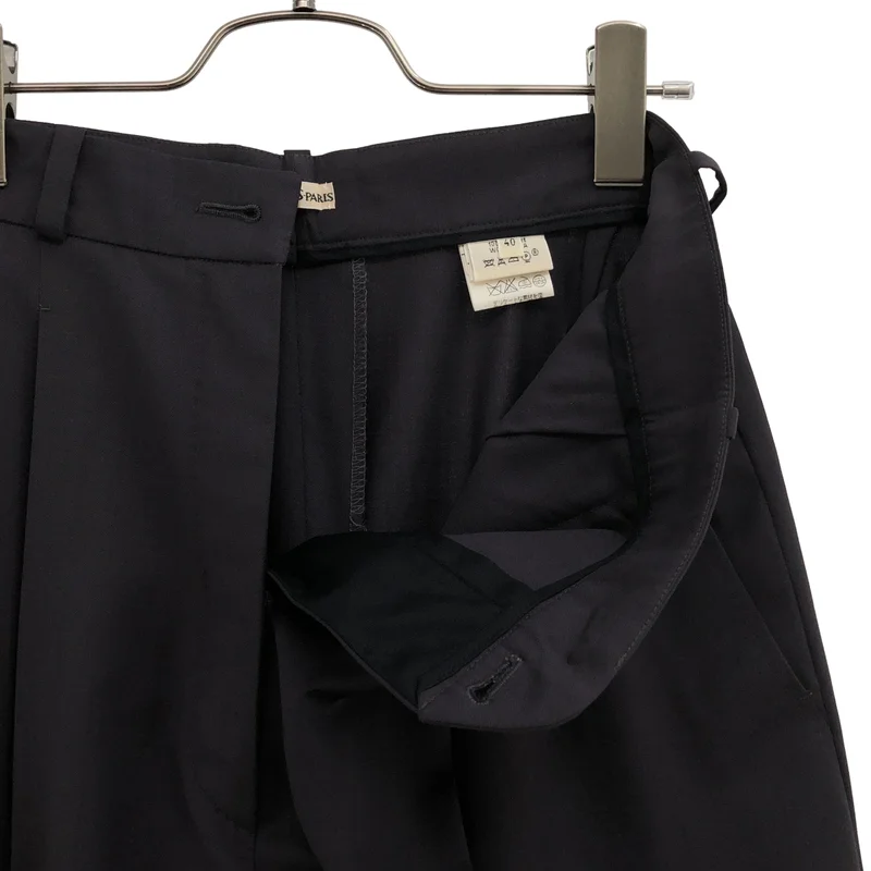 HERMES / エルメス | マルジェラ期 ウール タック ワイドスラックス | 40 | レディース