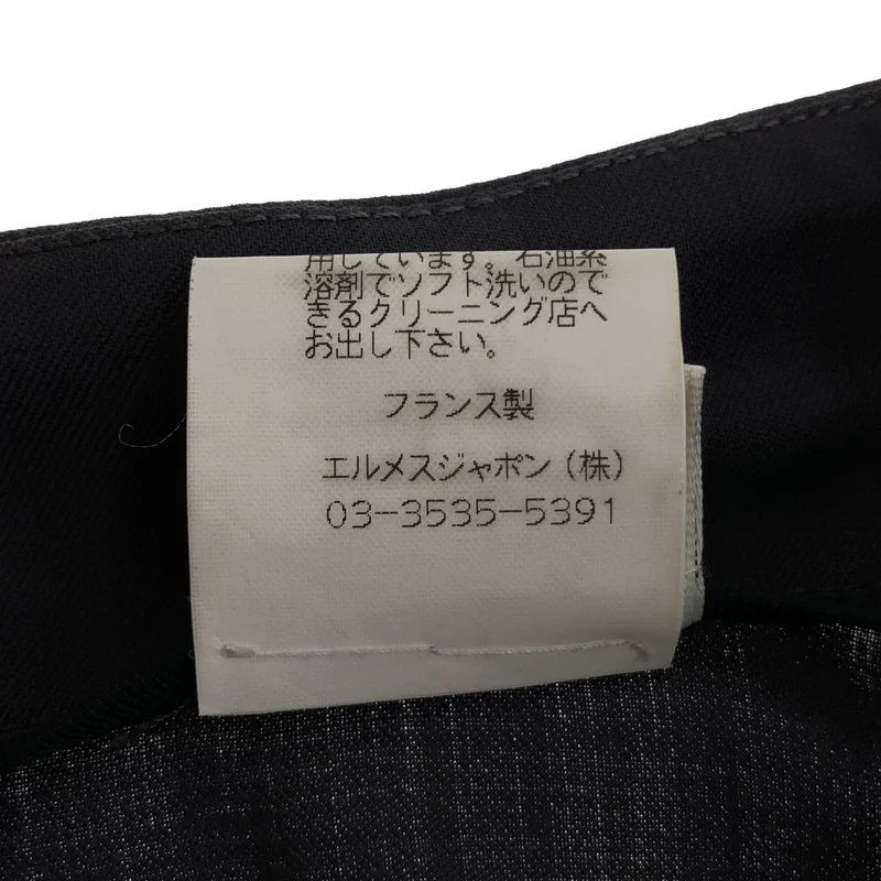 HERMES / エルメス | マルジェラ期 ウール タック ワイドスラックス | 40 | レディース