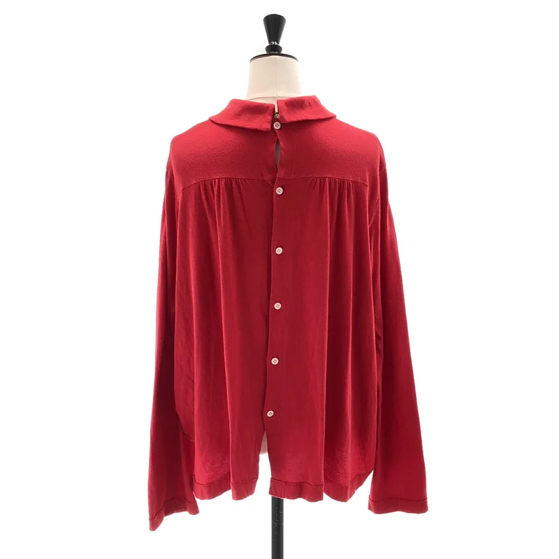 tricot COMME des GARCONS / トリココムデギャルソン | 2013AW | 製品加工 変形 オーバーシルエット バックボタン 丸襟 トップス | M | レディース