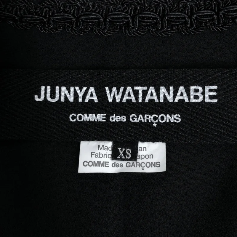 JUNYA WATANABE COMME des GARCONS / ジュンヤワタナベ | 2014AW | ポリエステル 異素材 切替 総パッチ スパンコール ロングジャケット | XS | レディース