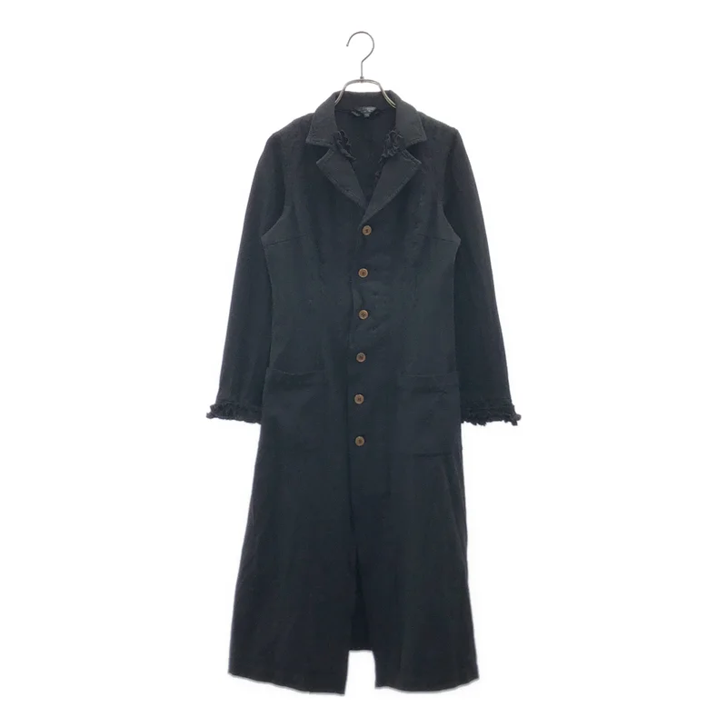 COMME des GARCONS COMME des GARCONS / コムコム | 2011AW | ポリエステル縮絨 フリル装飾 ステンカラーコート | XS | レディース