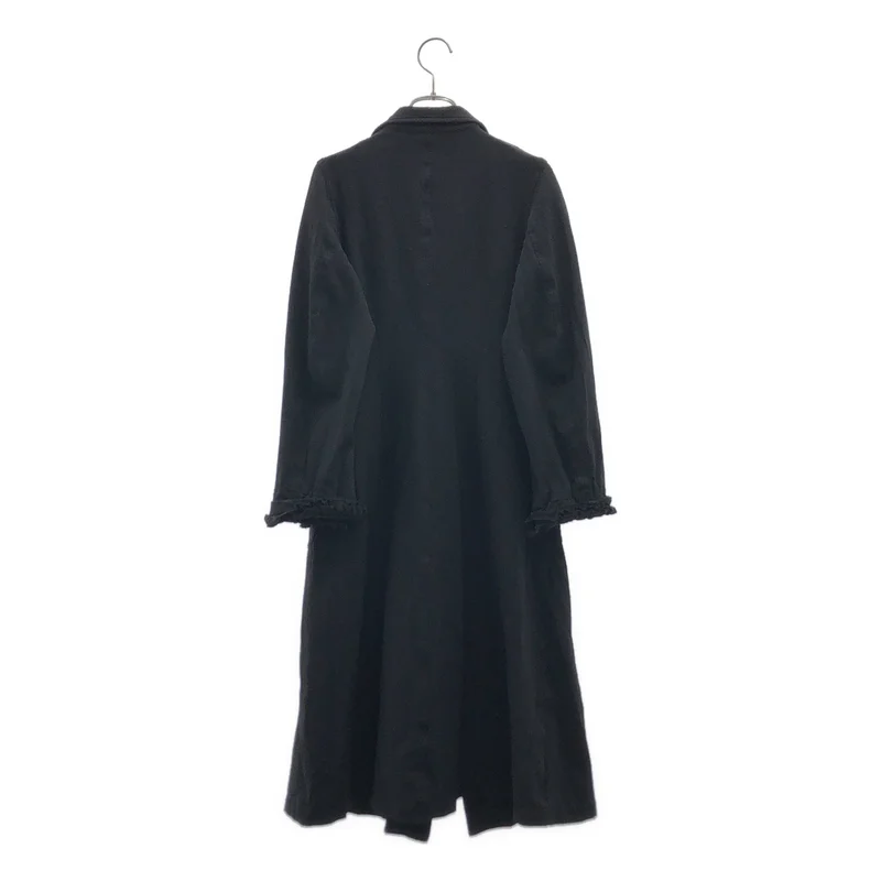 COMME des GARCONS COMME des GARCONS / コムコム | 2011AW | ポリエステル縮絨 フリル装飾 ステンカラーコート | XS | レディース