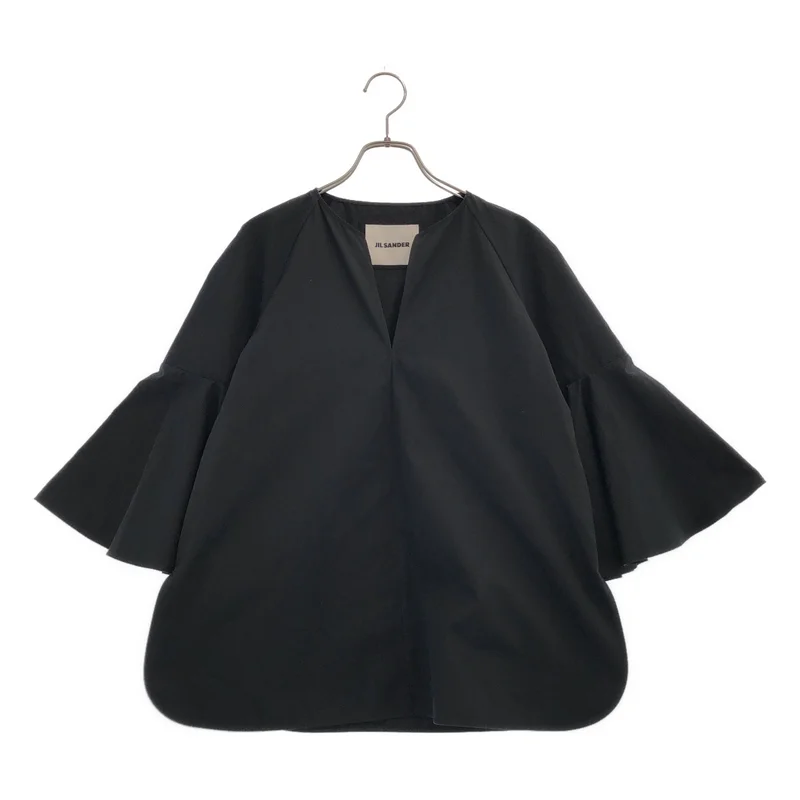 JIL SANDER / ジルサンダー | 2021SS | コットン フレアスリーブ プルオーバーブラウス | 32 | レディース