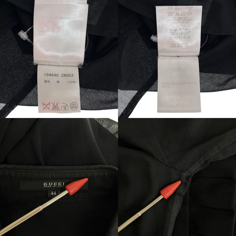 GUCCI / グッチ | フリル シャツ_長袖 194640 ZR053 | 44 | レディース