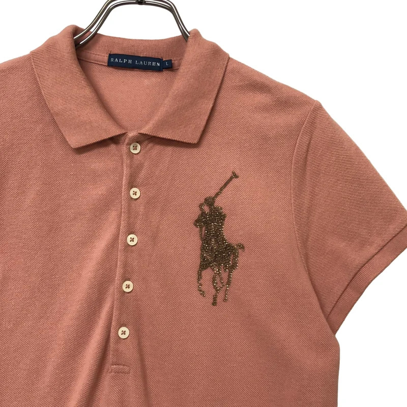 RALPH LAUREN / ラルフローレン | コットン ポニーエンブロイダリー ポロワンピース | L | レディース