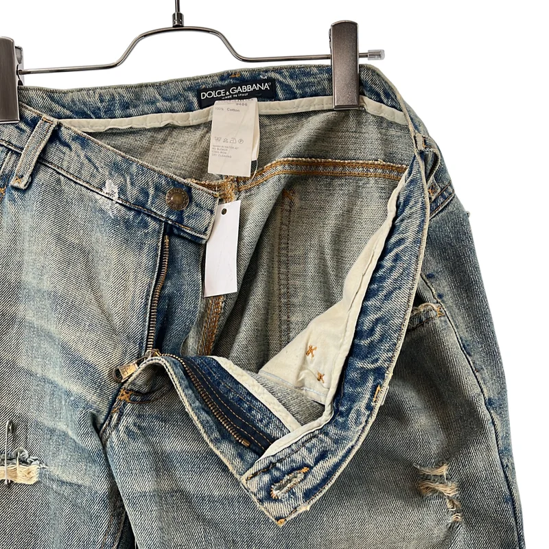 DOLCE＆GABBANA / ドルチェ＆ガッバーナドルガバ | ヴィンテージ加工 グラフィティペイント クラッシュデニムパンツ | 50 | メンズ