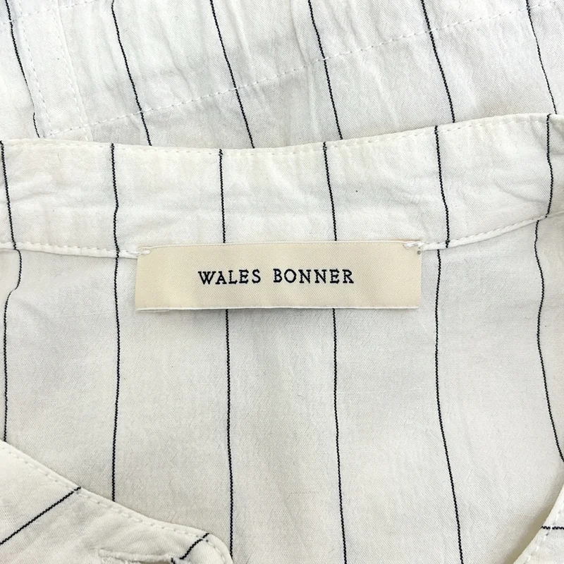 WALES BONNER / ウェールズボナー | コットン ストライプ シャツ ワンピース | 38 | レディース