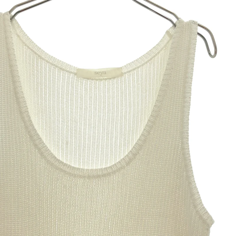 seya. / セヤ | コットン ノースリーブ ニット トップス | S | レディース