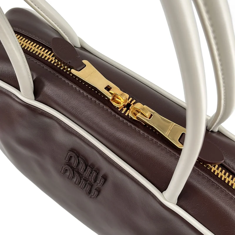miu miu / ミュウミュウ | SOFTY PIPING ボー バイカラー トップハンドルバッグ | TU | レディース