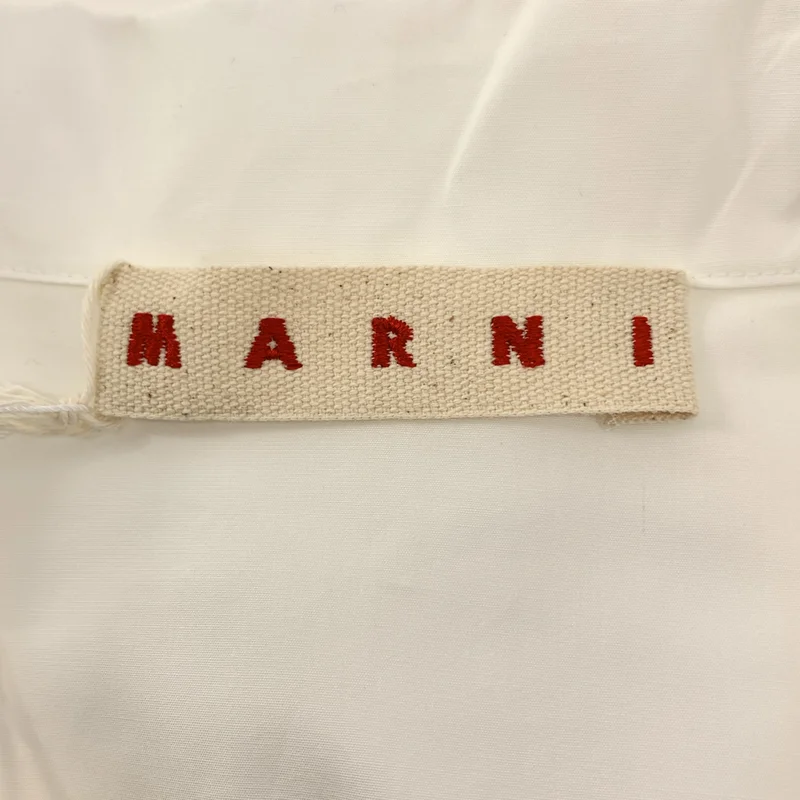 MARNI / マルニ | オーガニックポプリン ロゴ ジップアップ シャツ | 48 | メンズ