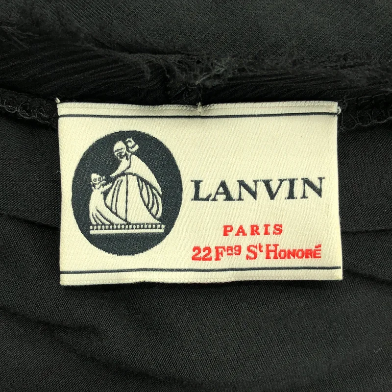 LANVIN / ランバン | カットオフカラー リボン ドレス ワンピース |